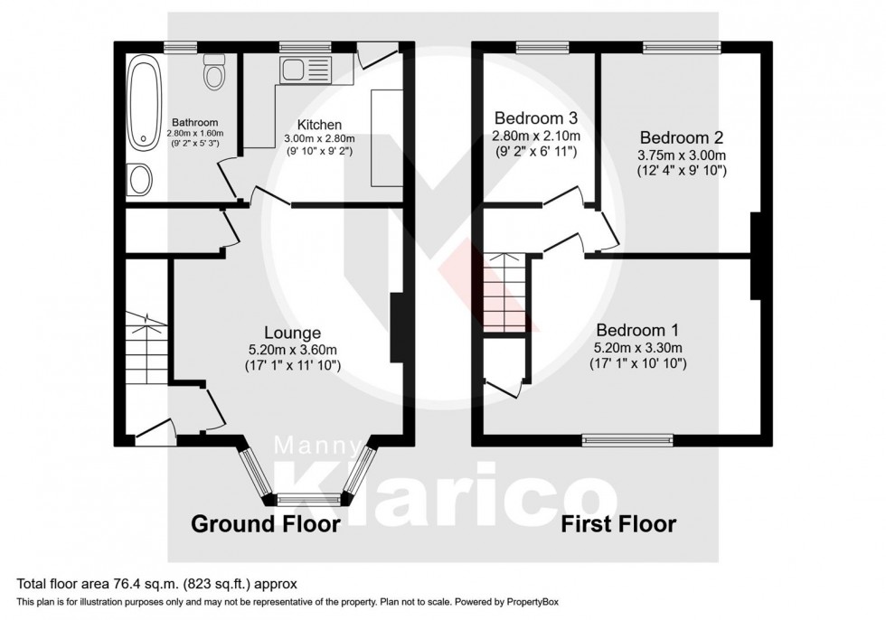 Floorplan for Berkeley Road East, Yardley