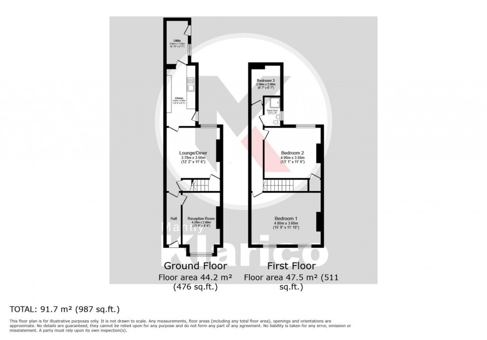 Floorplan for Deakins Road, Birmingham