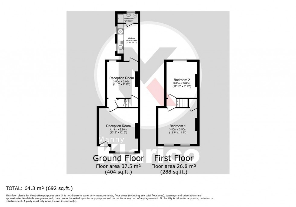 Floorplan for Formans Road, Birmingham