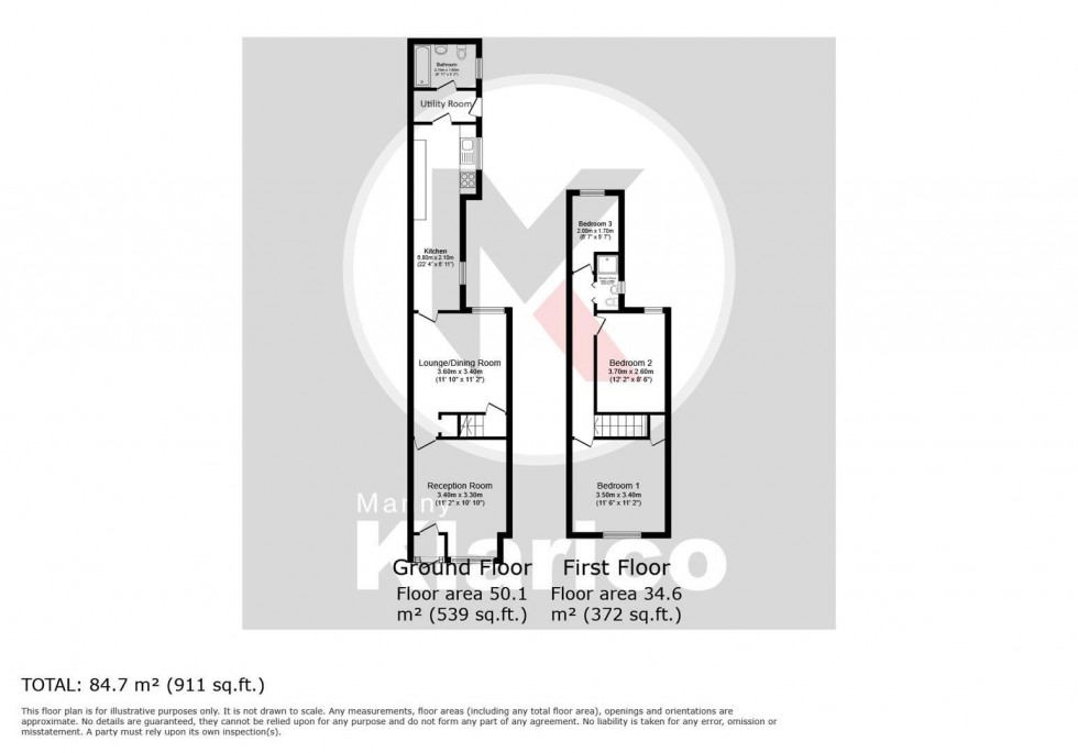 Floorplan for Knowle Road, Birmingham