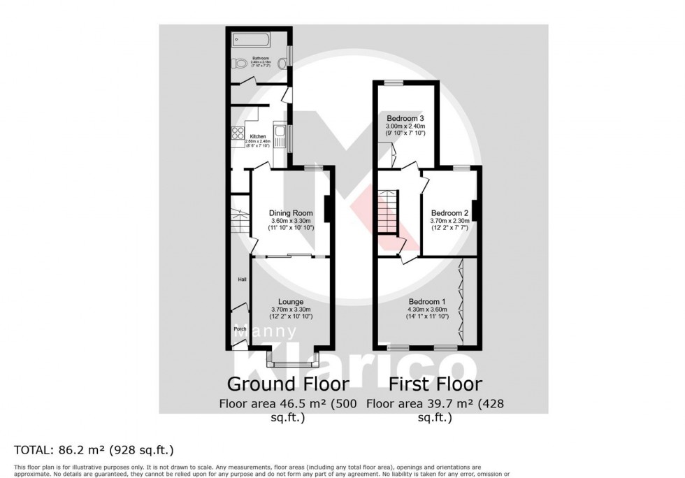 Floorplan for Avondale Road, Birmingham